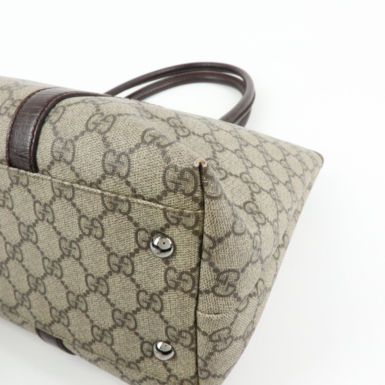 Gucci Supreme Tote Bag - Beige, GG Supreme Leather