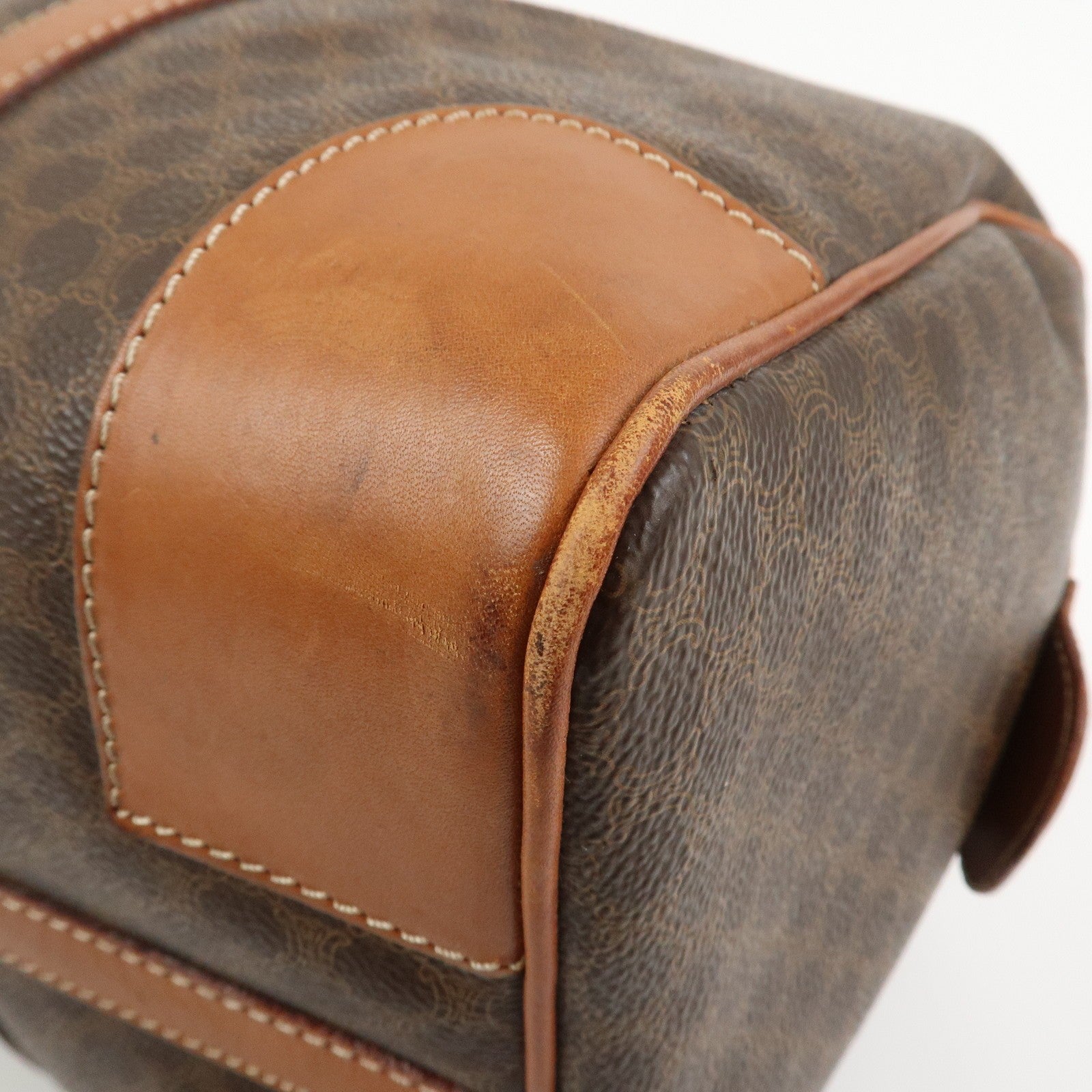 Celine Macadam Boston Bag - Brown, PVC Canvas Leather