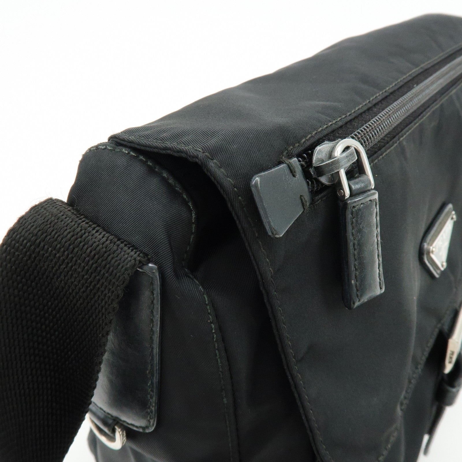Prada BT8994 Shoulder Bag - Black, Nylon and Leather