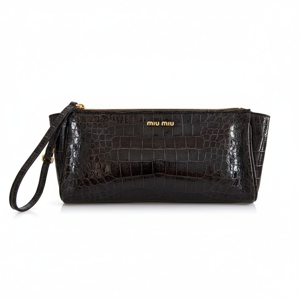 Miu Miu brown clutch bag
