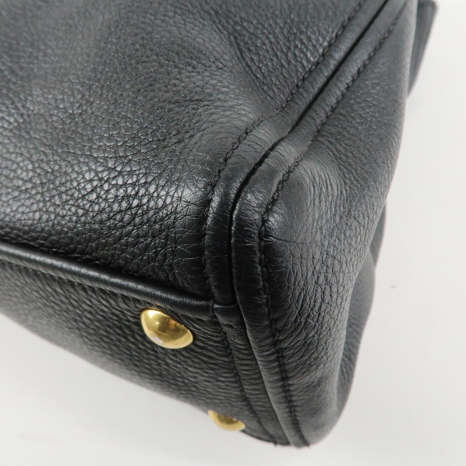 Miu Miu Logo 2Way Bag - Black, Leather