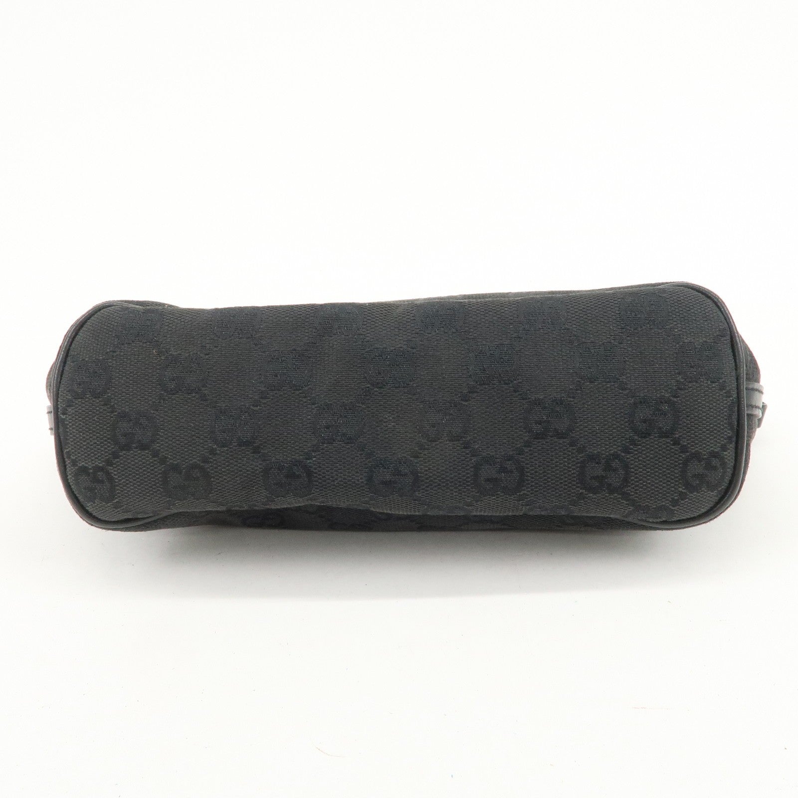 Gucci Boat Bag Hand Bag - Black, GG Canvas Leather