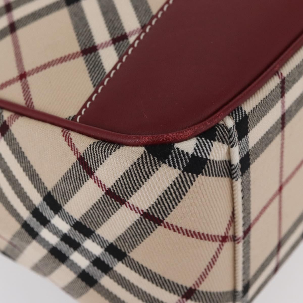 Burberry Nova Check Blue Label Shoulder Bag - Beige/Silver, Canvas