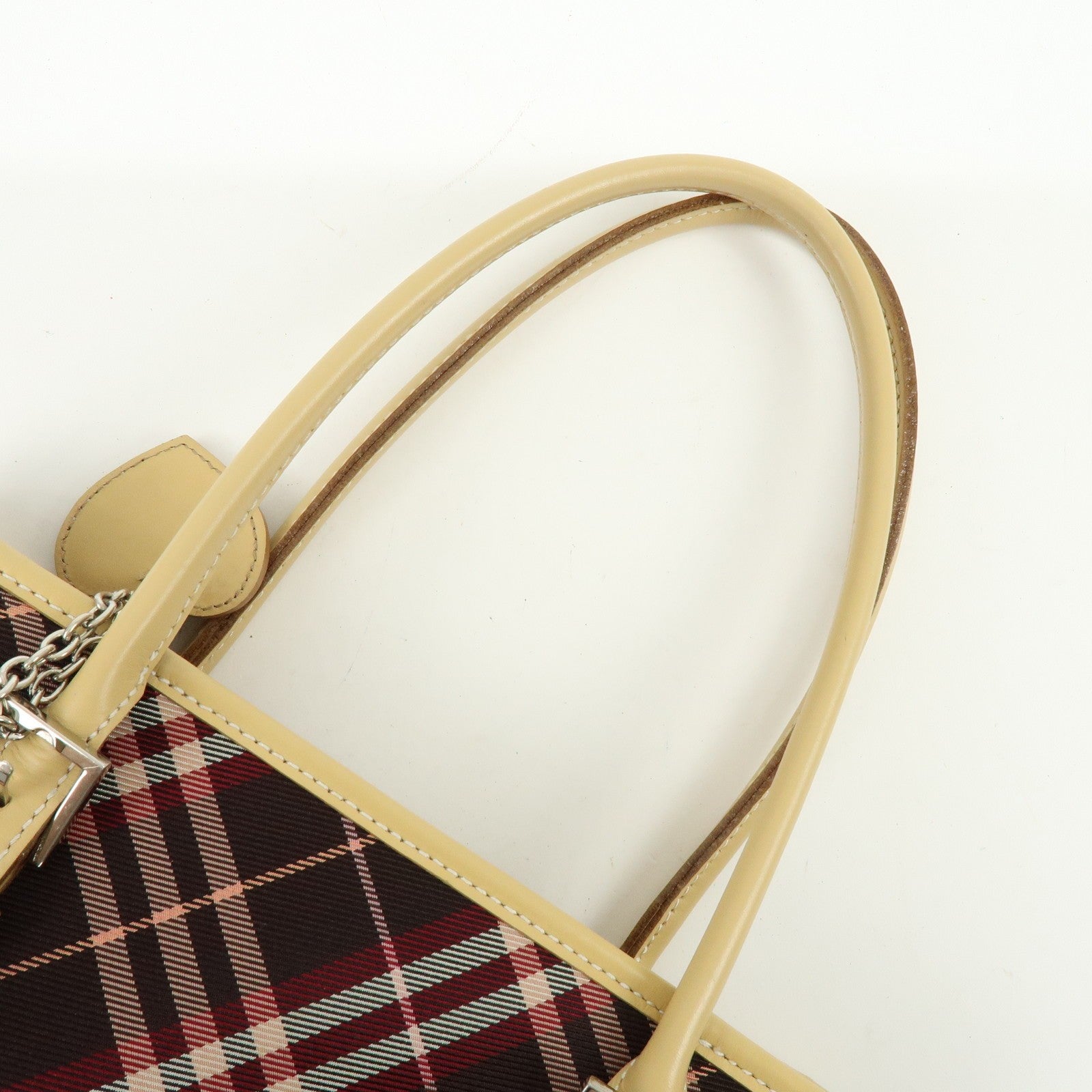 Burberry Tote Bag - Brown, Canvas and Leather
