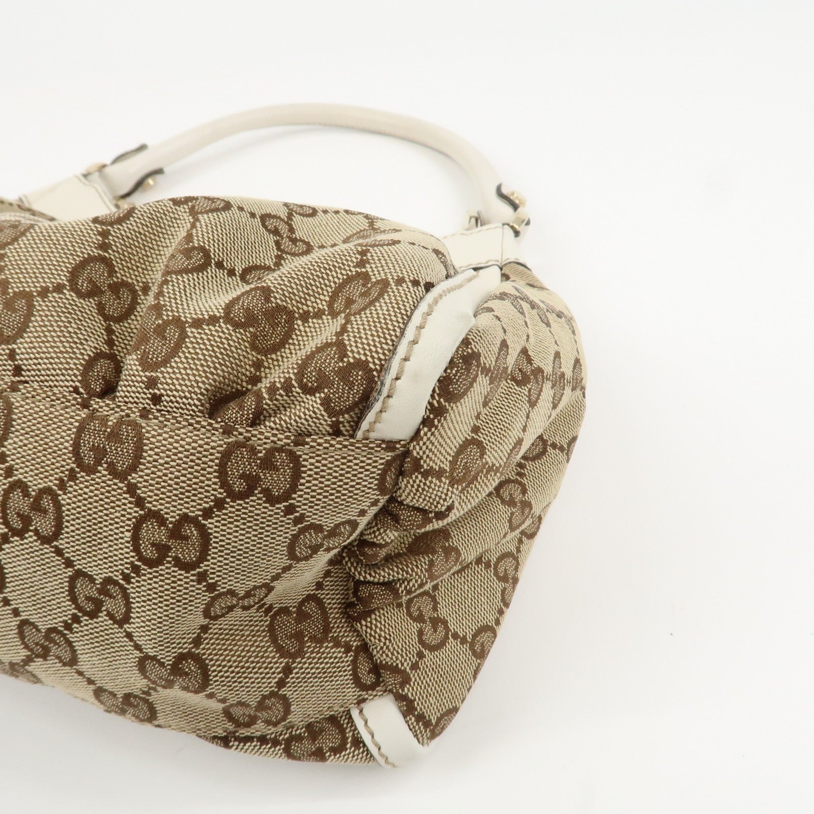 Gucci Abbey Shoulder Bag - Beige White, GG Canvas Leather
