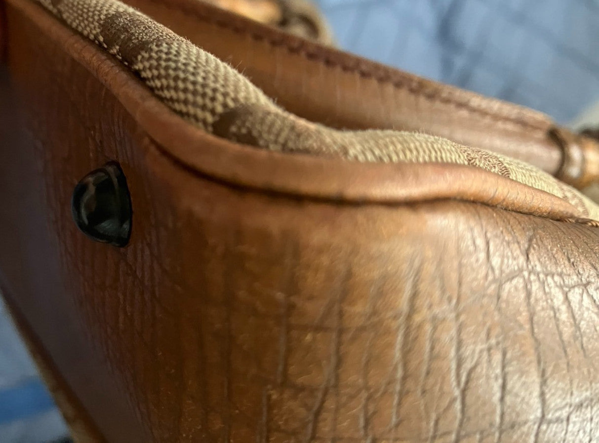 Gucci GG Hand Bag - Brown, Canvas