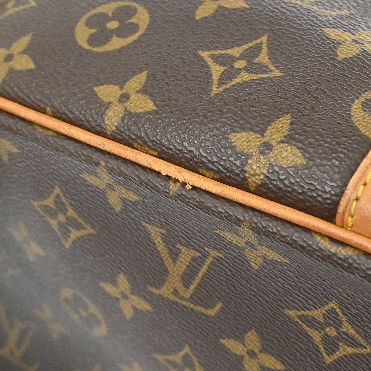 Louis Vuitton Sac Shopping Shoulder Bag - Browns, Monogram Canvas, Leather