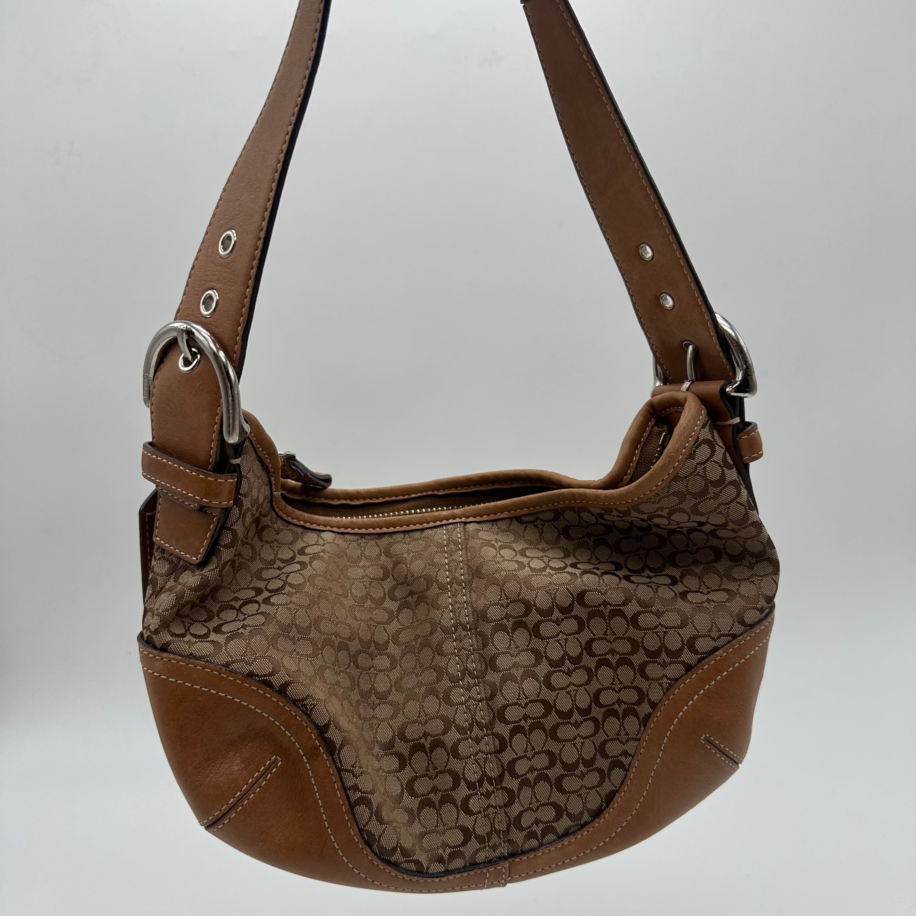 Coach Signature brown shoulder bag