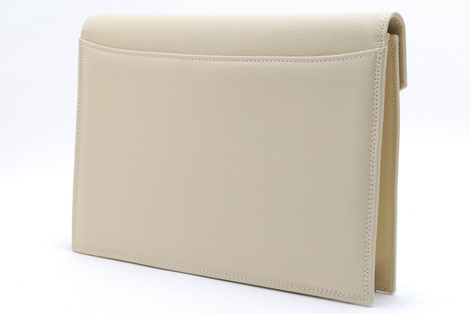 Saint Laurent Yves Saint Laurent Envelope Clutch Bag - Beige, Leather
