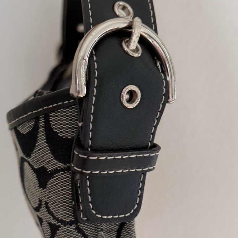 Coach Signature Black, Grey Shoulder Bag