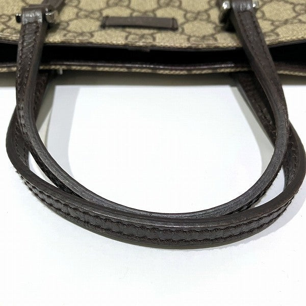 Gucci GG Supreme Handbag - Beige x Dark Brown, Coated Canvas