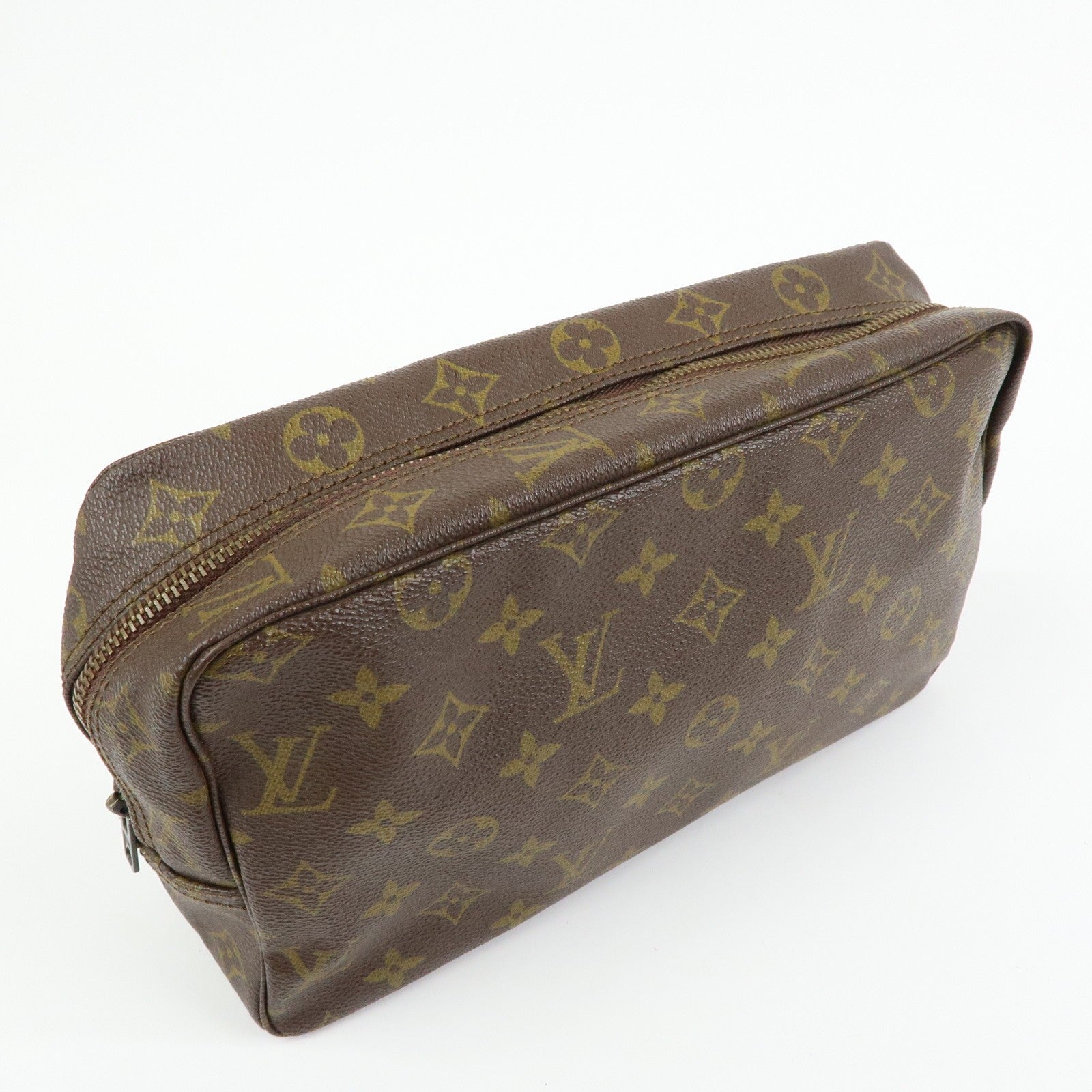 Louis Vuitton Trousse Toilette 28 Monogram Clutch - Brown, Leather