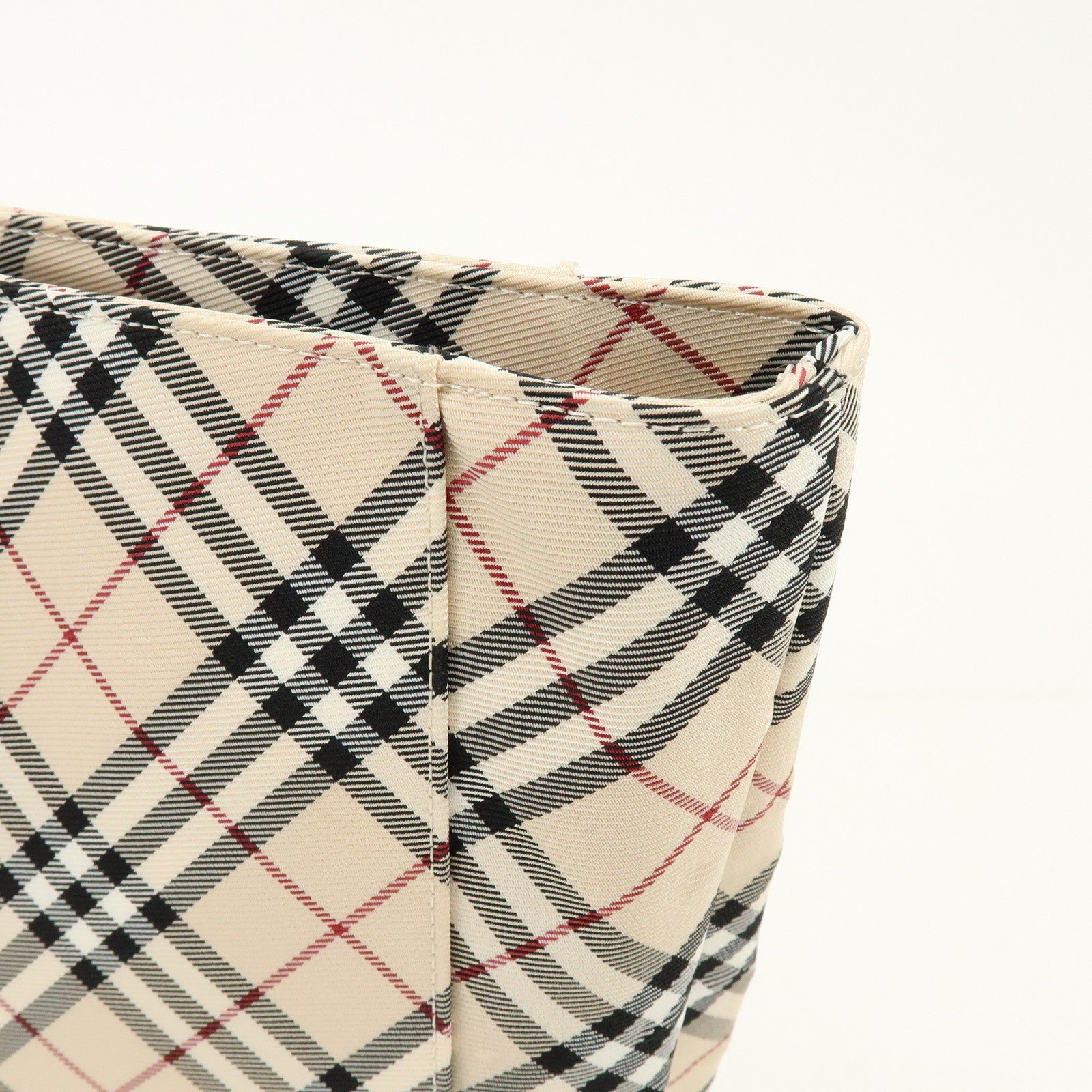 Burberry Blue Label Nova Plaid Tote Bag - Beige, Nylon and Leather