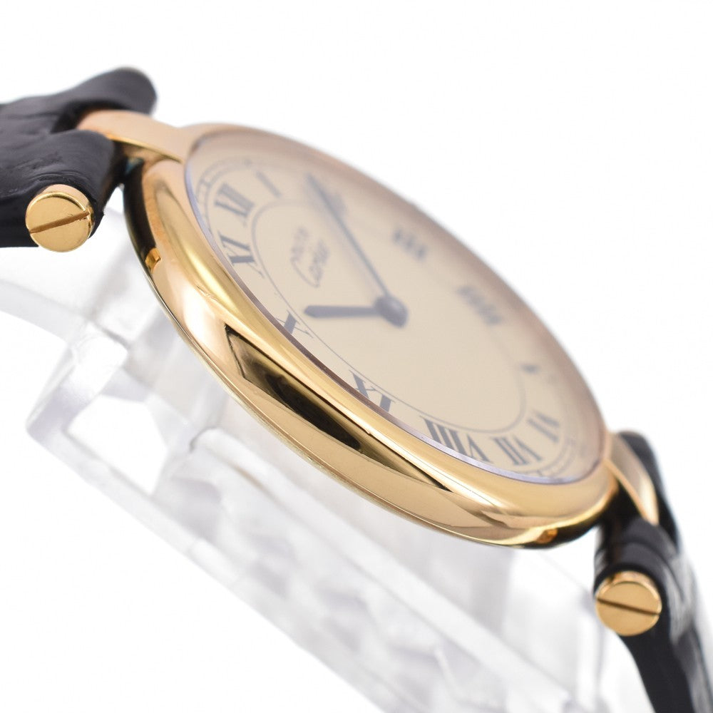 Cartier Must Vendome Vermeille Wristwatch - Gold, Leather