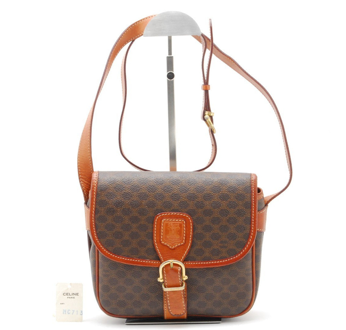 Celine Macadam Shoulder Bag - Brown, Leather PVC