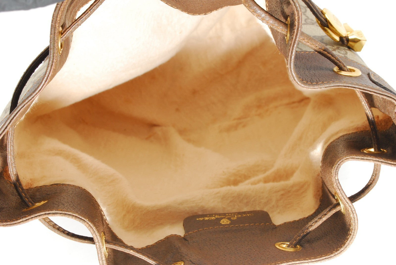Gucci Vintage GG Sherry Line Shoulder Bag - Brown, PVC Leather