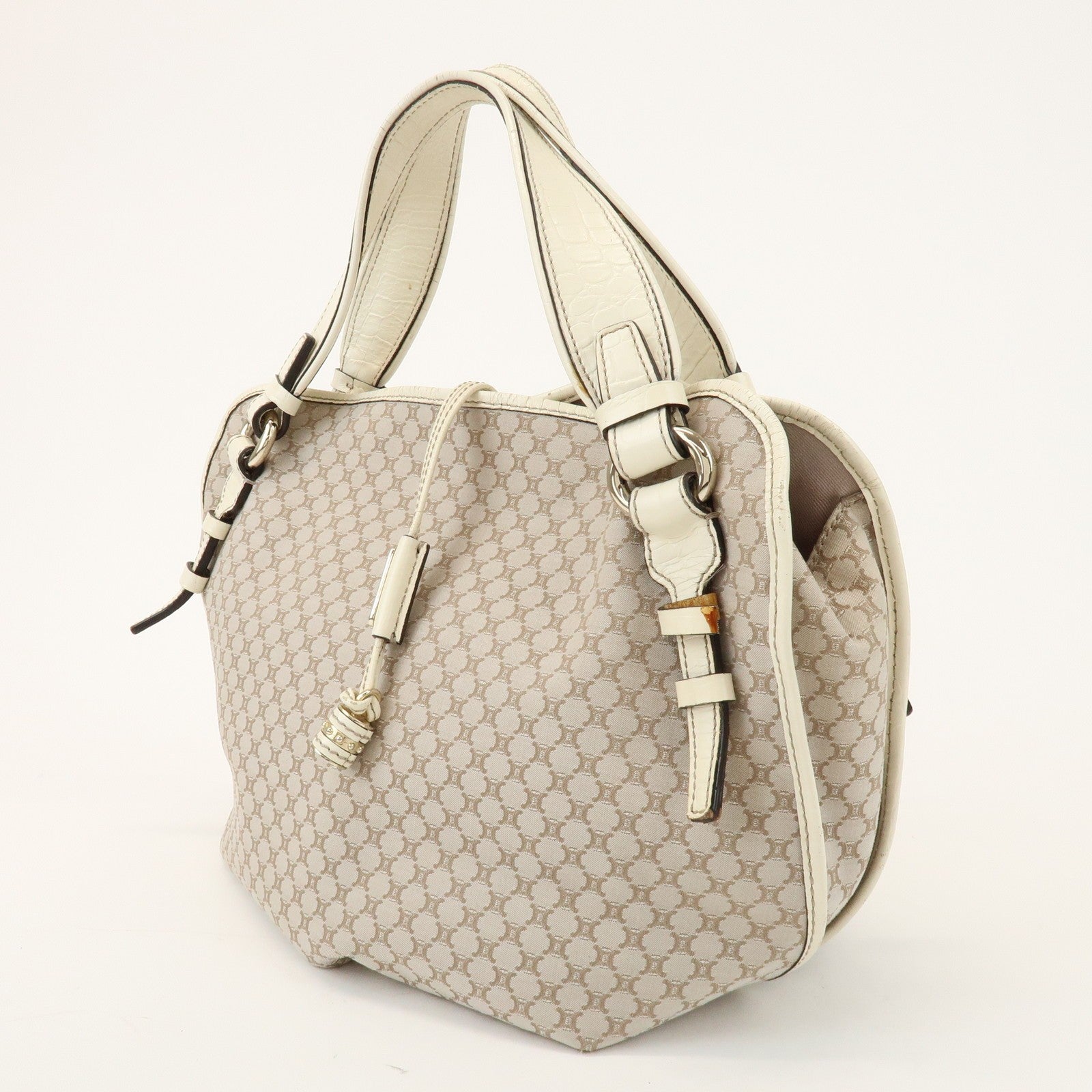 Celine Macadam Shoulder Bag - Beige Ivory, Canvas Leather