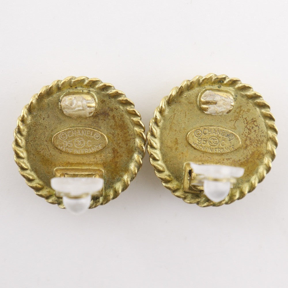 Chanel COCO Mark Earring - Black, Plated Gold