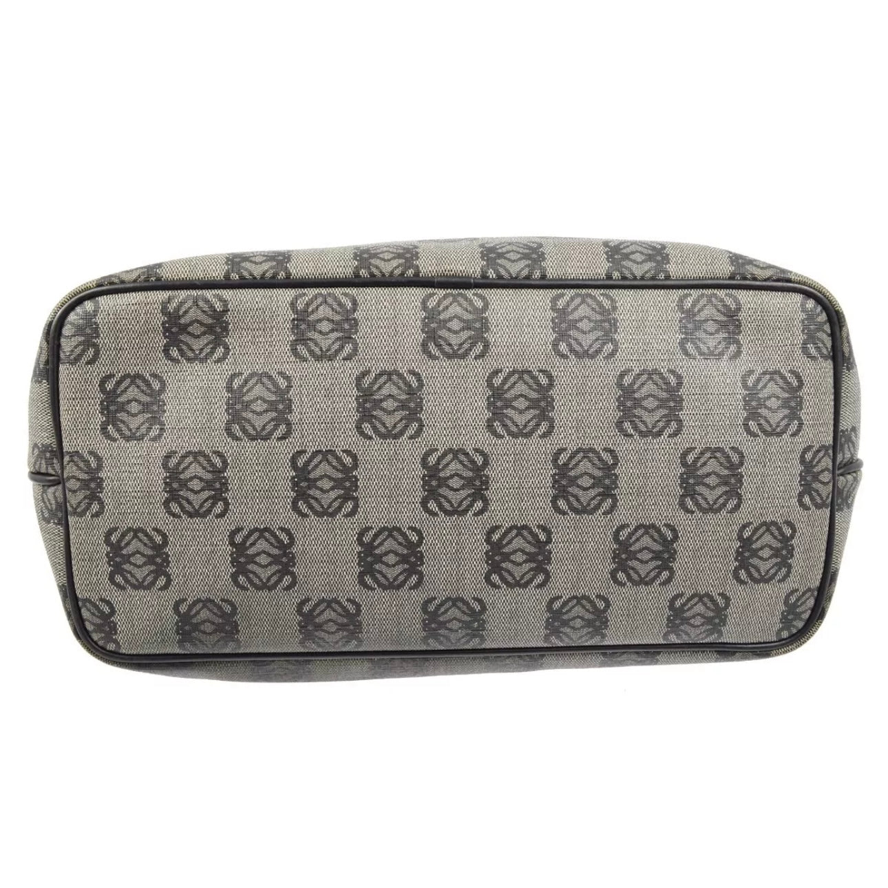 Black Gray PVC Tote Handbag