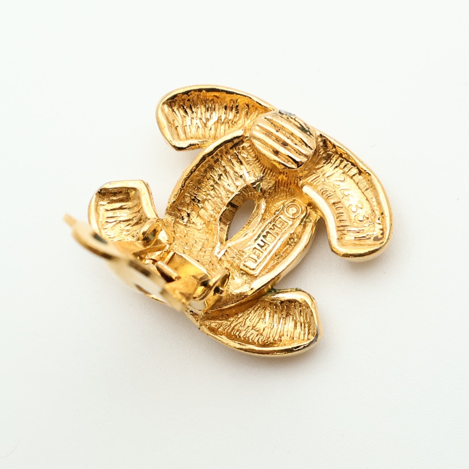 Chanel CC Earrings - Gold, Metal