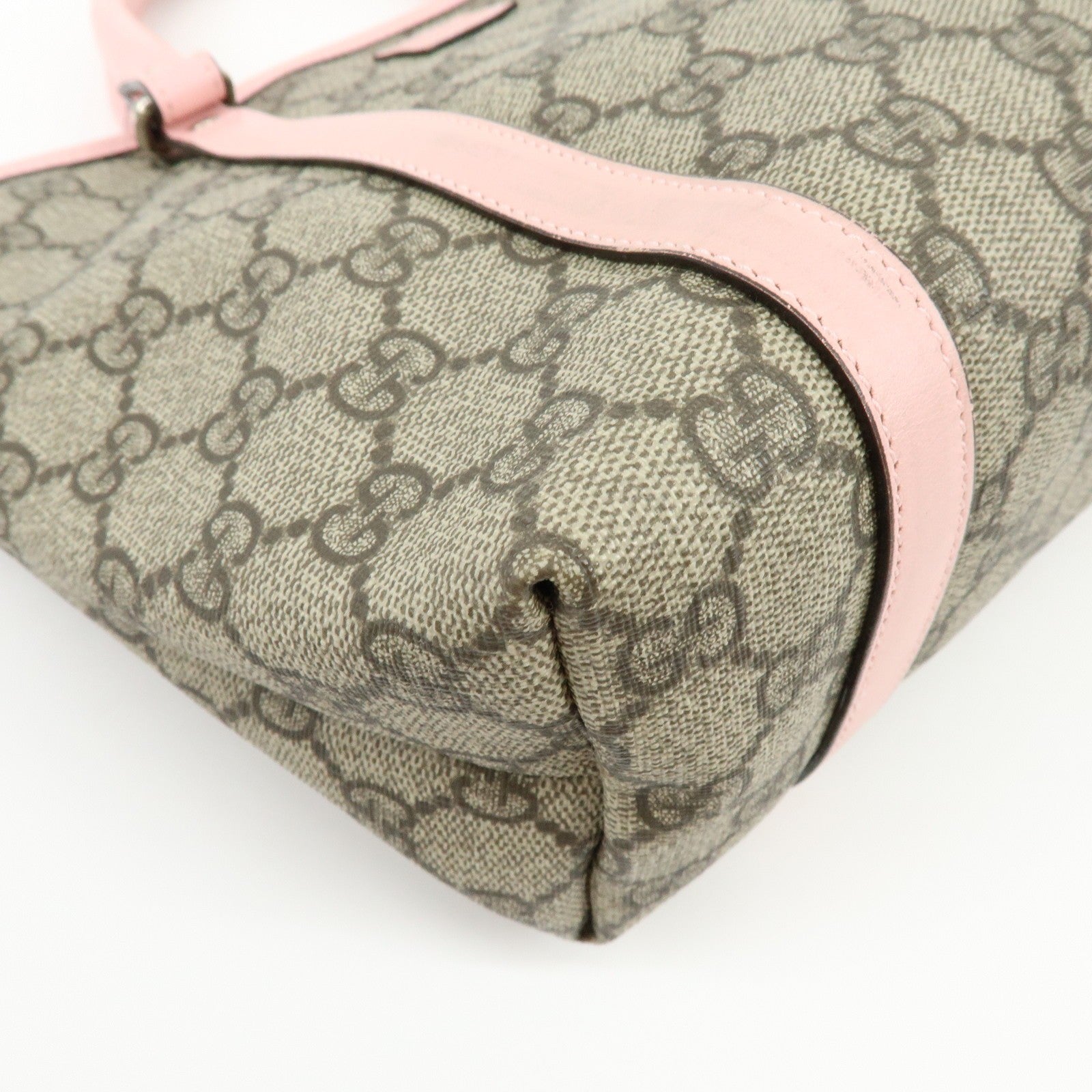 Gucci Tote Bag - Beige, Pink, GG Supreme, Leather