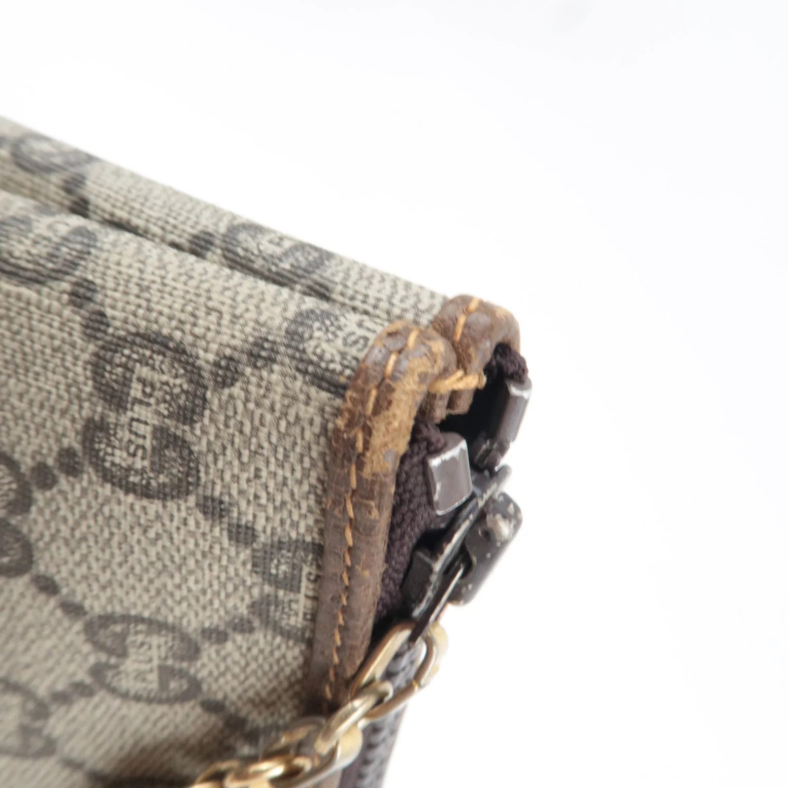 Gucci Old Gucci Clutch Bag - Beige, Brown, GG Plus Leather