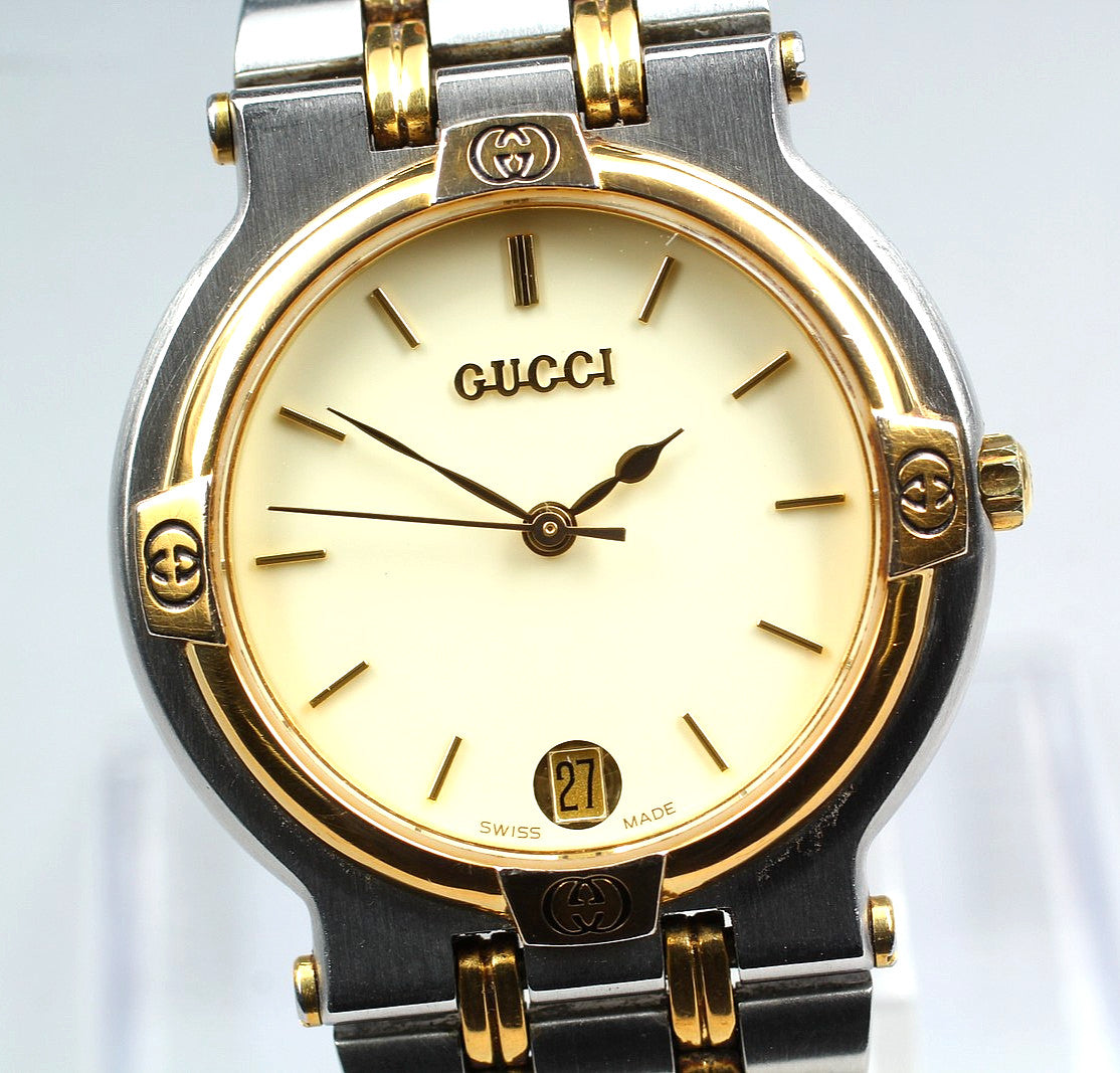 Gucci 9000M Wristwatch - Ivory, Stainless Steel