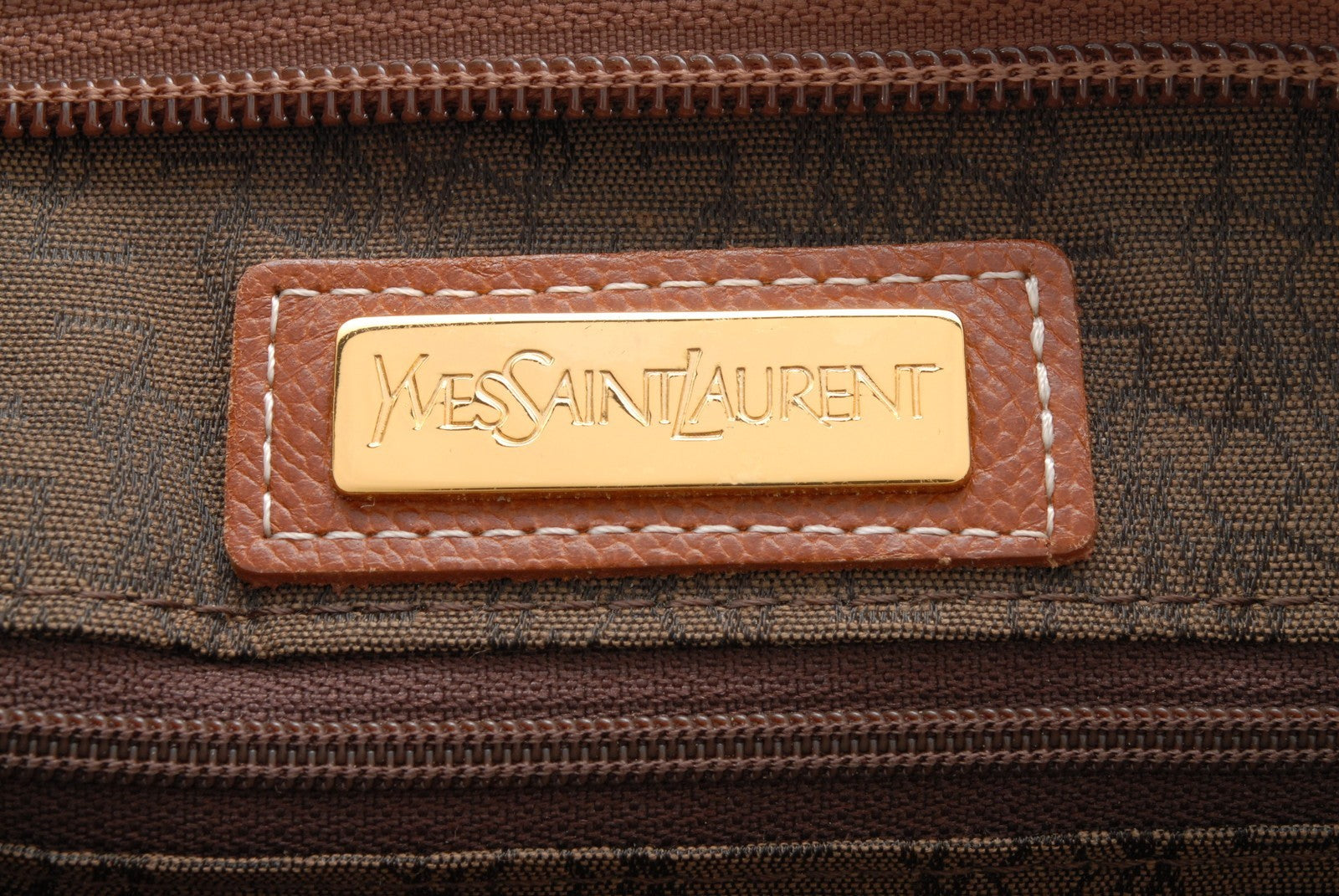 Saint Laurent Yves Vintage Stitch Crutch Bag - Brown, Leather
