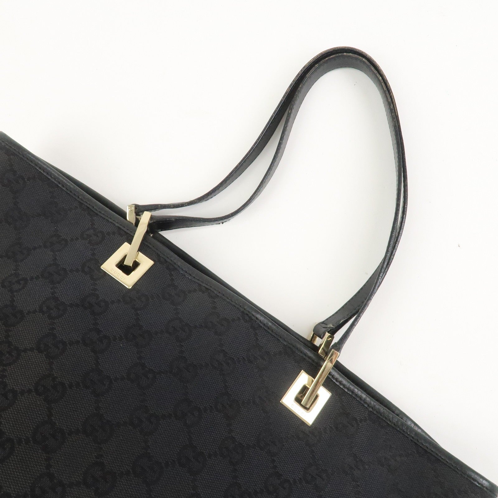 Gucci Tote Bag - Black, GG Canvas and Leather