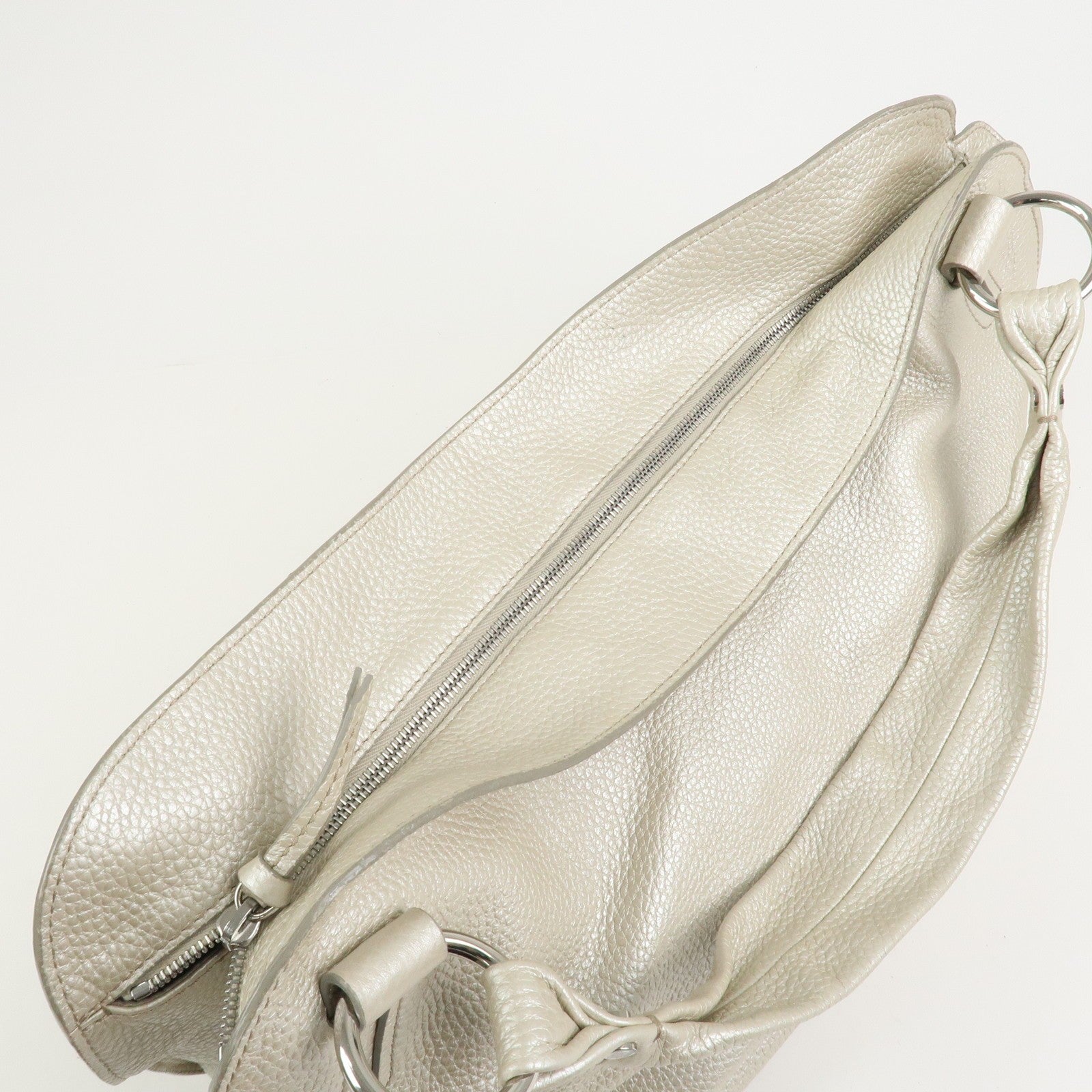 Celine Shoulder Bag Tote Bag - Silver, Leather