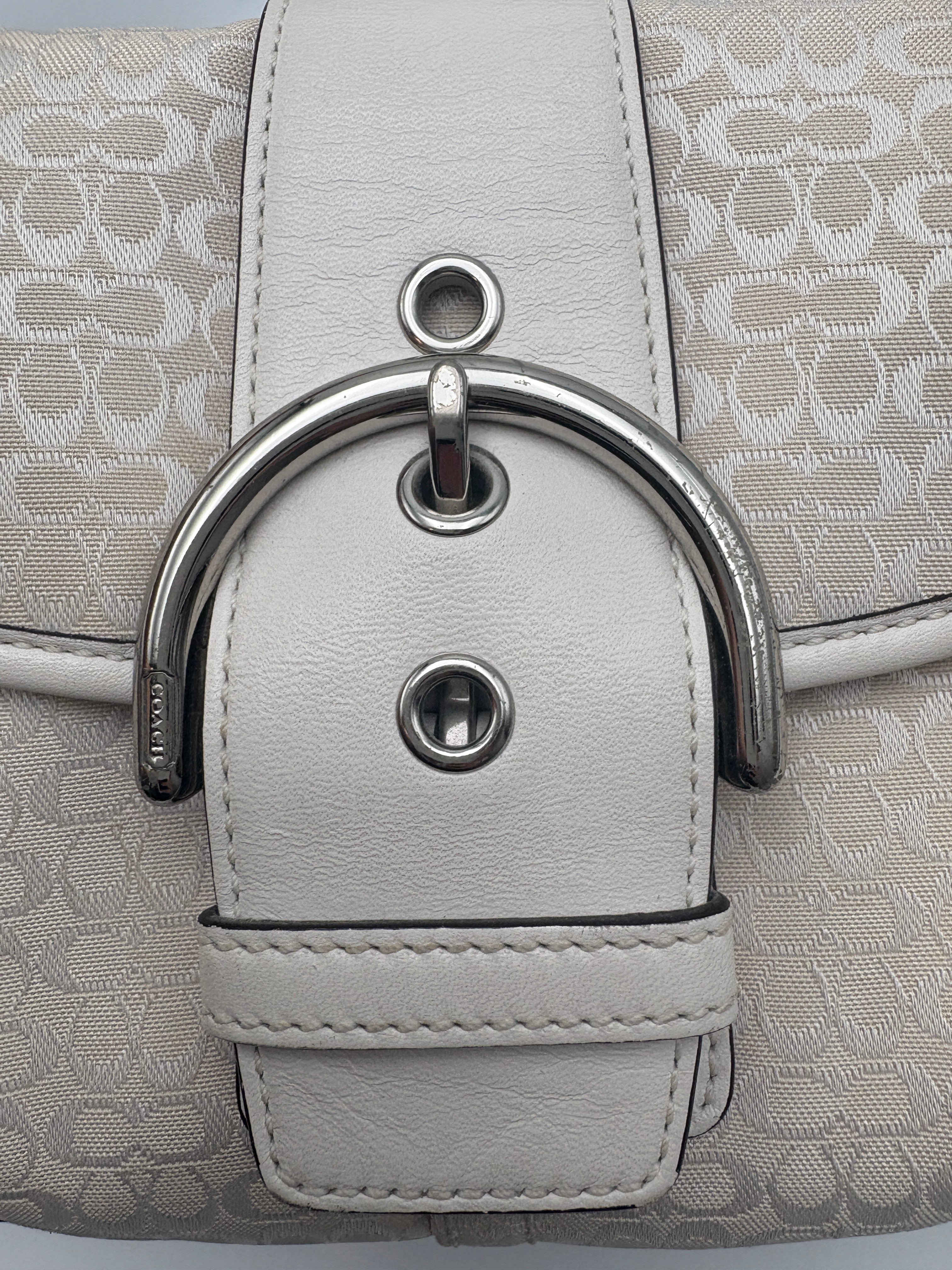 Coach Signature White Bag