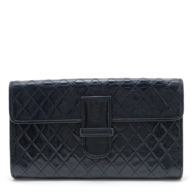 Saint Laurent Yves Saint Laurent Clutch Bag - Navy, Patent Leather