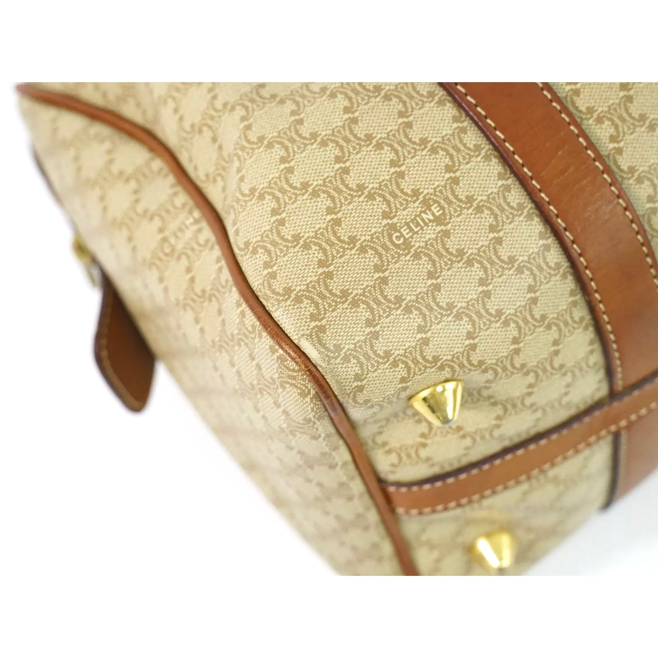 Macadam PVC Boston Handbag Beige