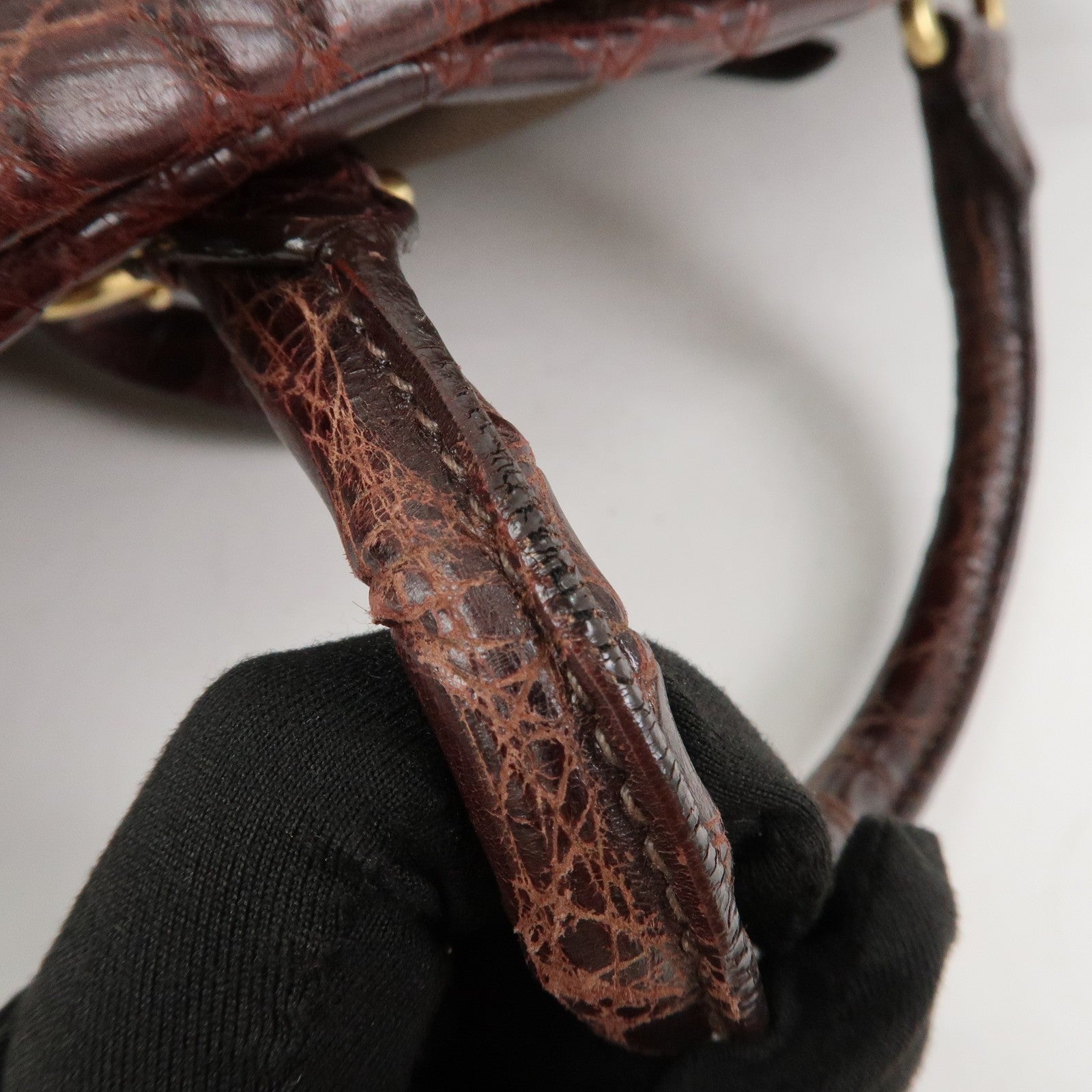 Prada 2Way Shoulder Bag - Brown, Canvas and Embossed Leather
