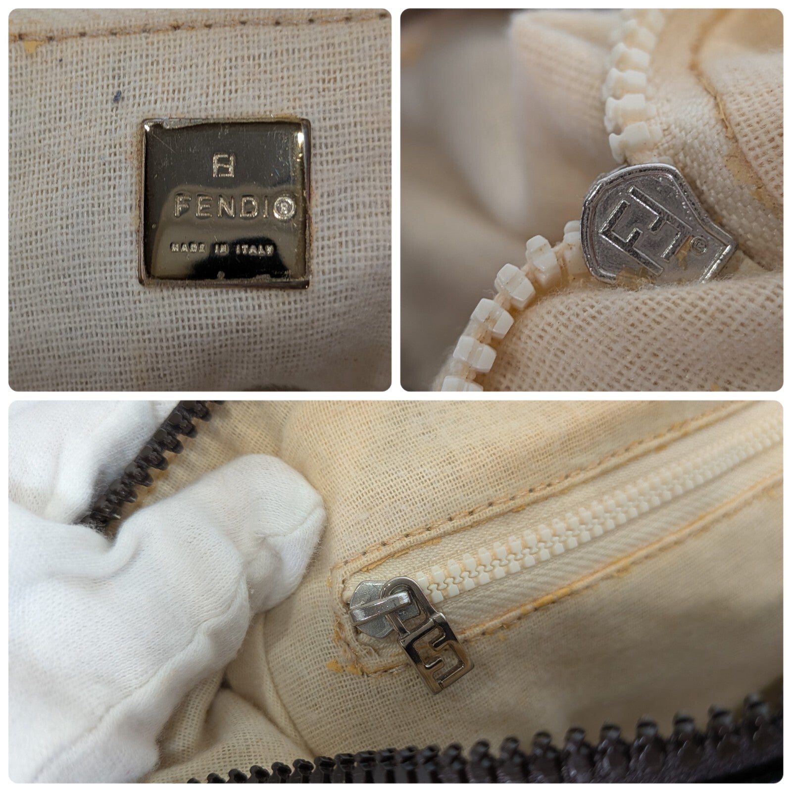 Fendi Zucca Handbag - Brown, Canvas Leather