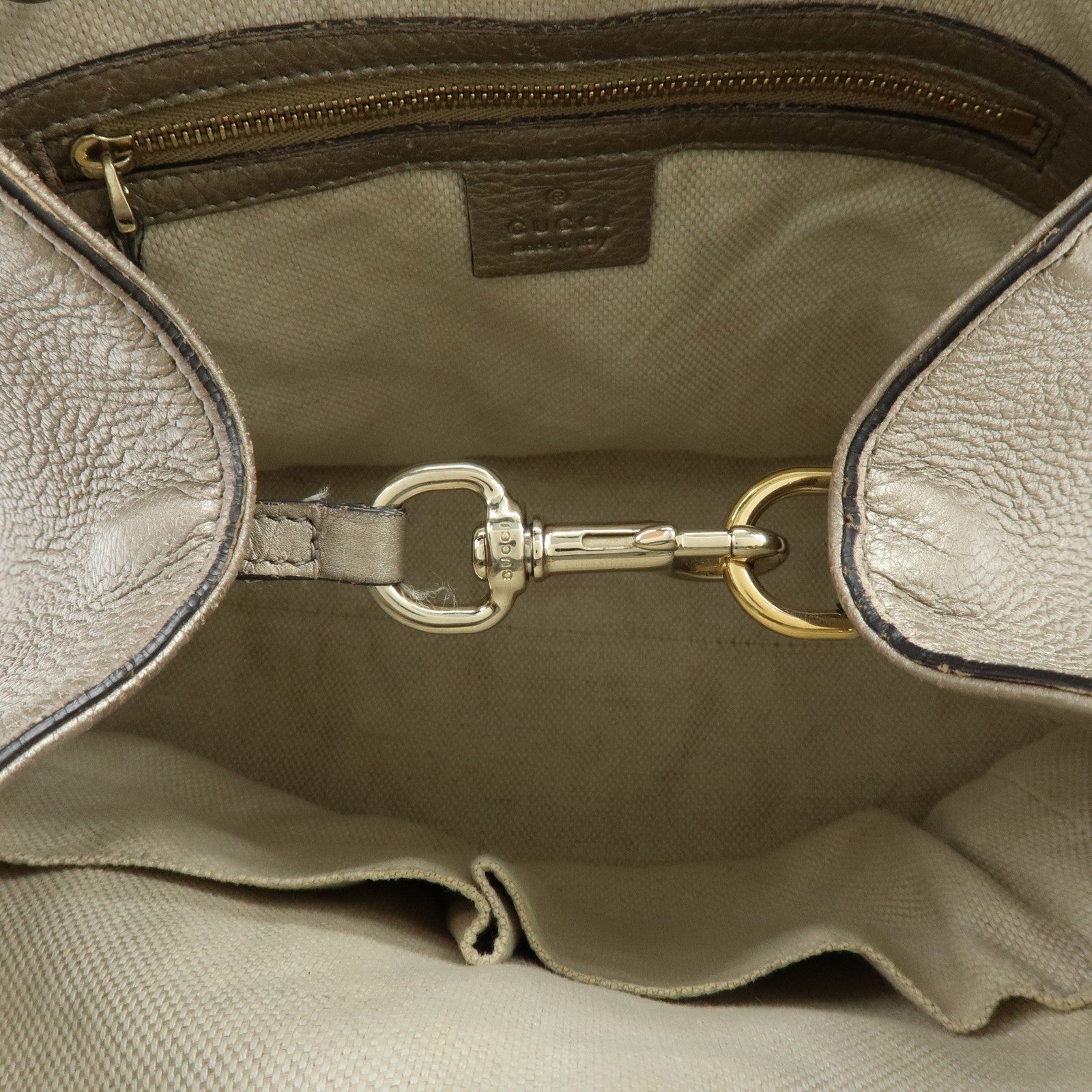 Gucci Soho Interlocking G 2Way Bag - Champaign Gold, Leather