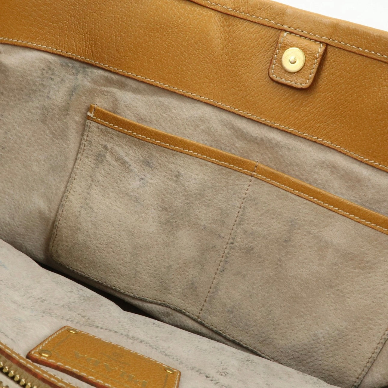 PRADA Leather Canvas shoulder& hand bag