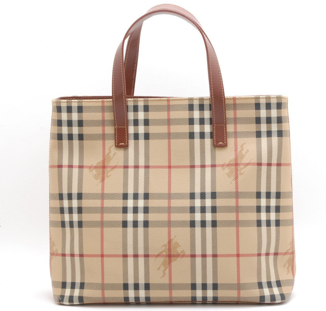 Burberry Nova Tote Bag - Beige, PVC Leather