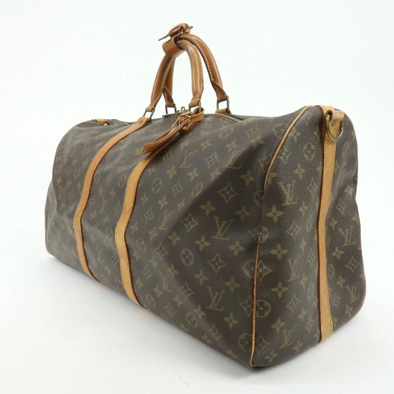Louis Vuitton Monogram Keep All Bandouliere 55 Boston Bag