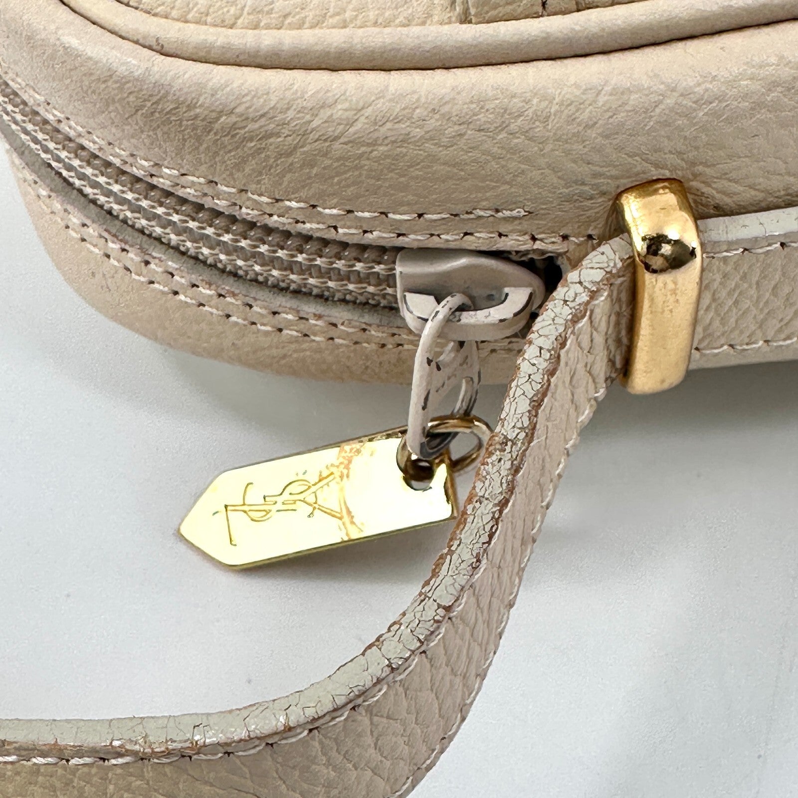Saint Laurent Yves Shoulder Bag - Ivory, Leather