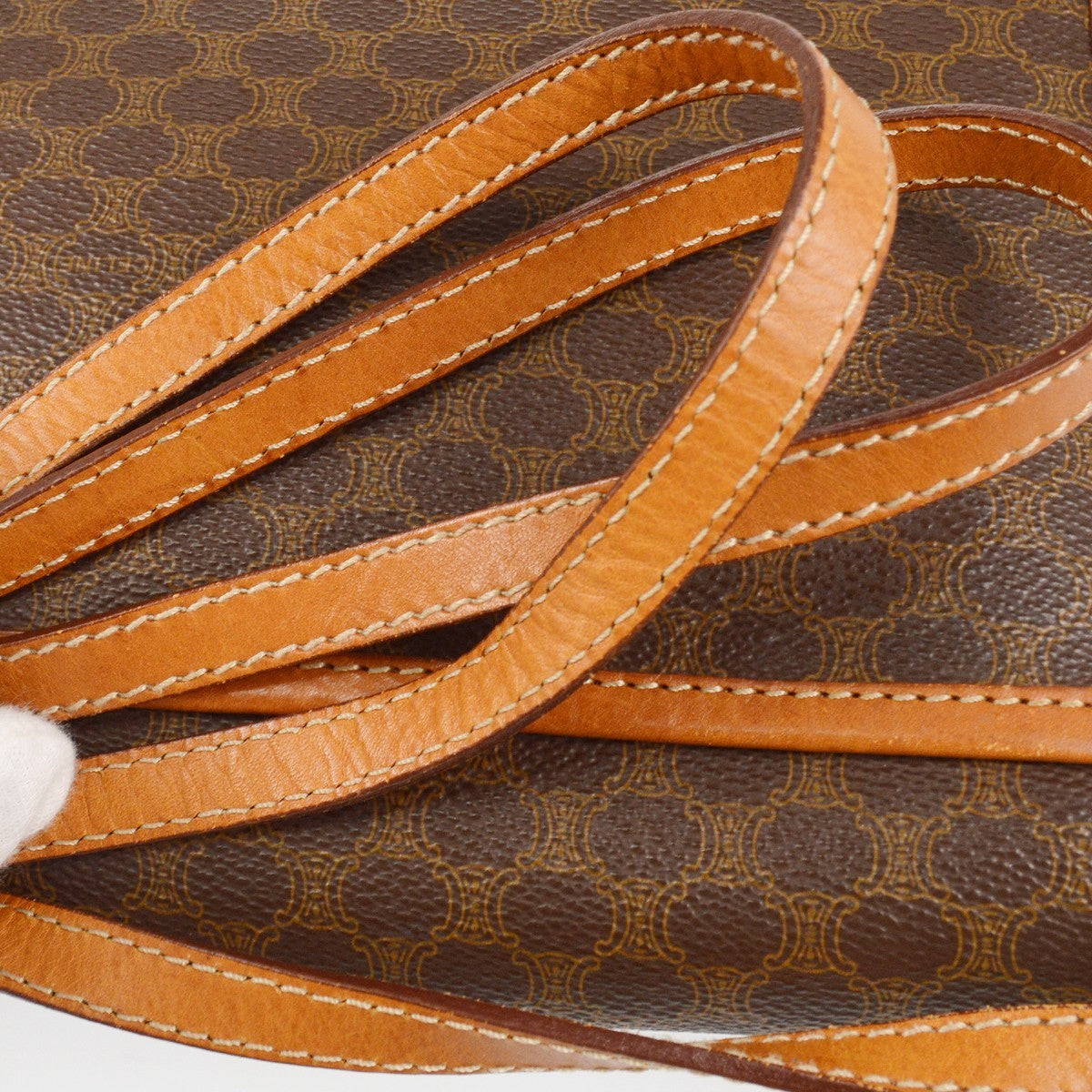 Celine Macadam Shoulder Bag - Brown, Leather