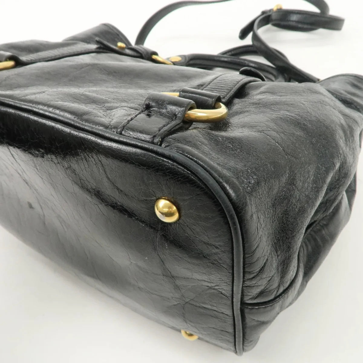 MIUMIU Leather Hand, crossbody Bag Black