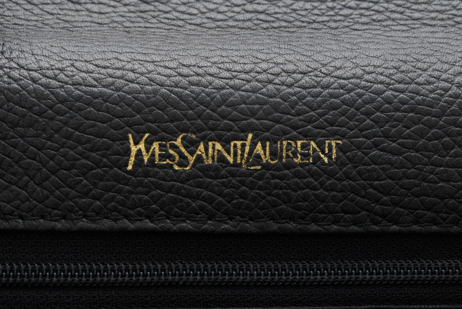Saint Laurent Yves Stitch Clutch Bag - Black, Leather