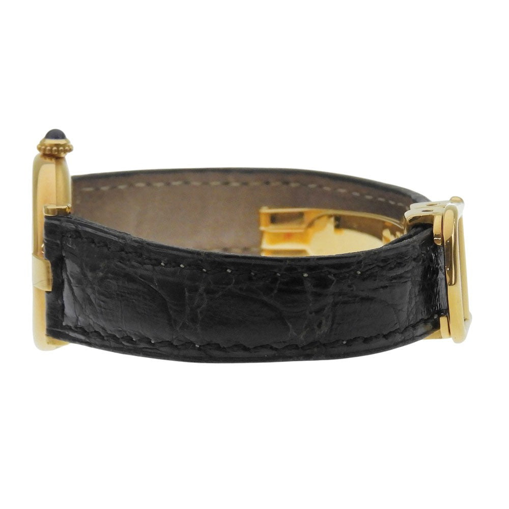CARTIER Must Vendome SM Watch - Black, Plated Gold