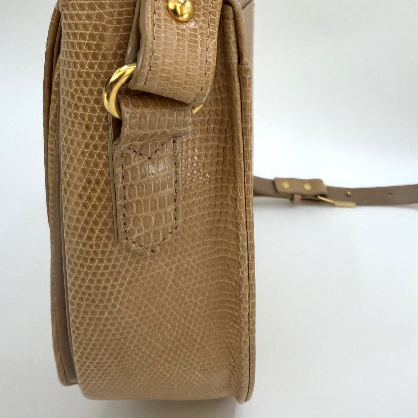 Saint Laurent Yves Vintage Shoulder Bag - Beige, Leather