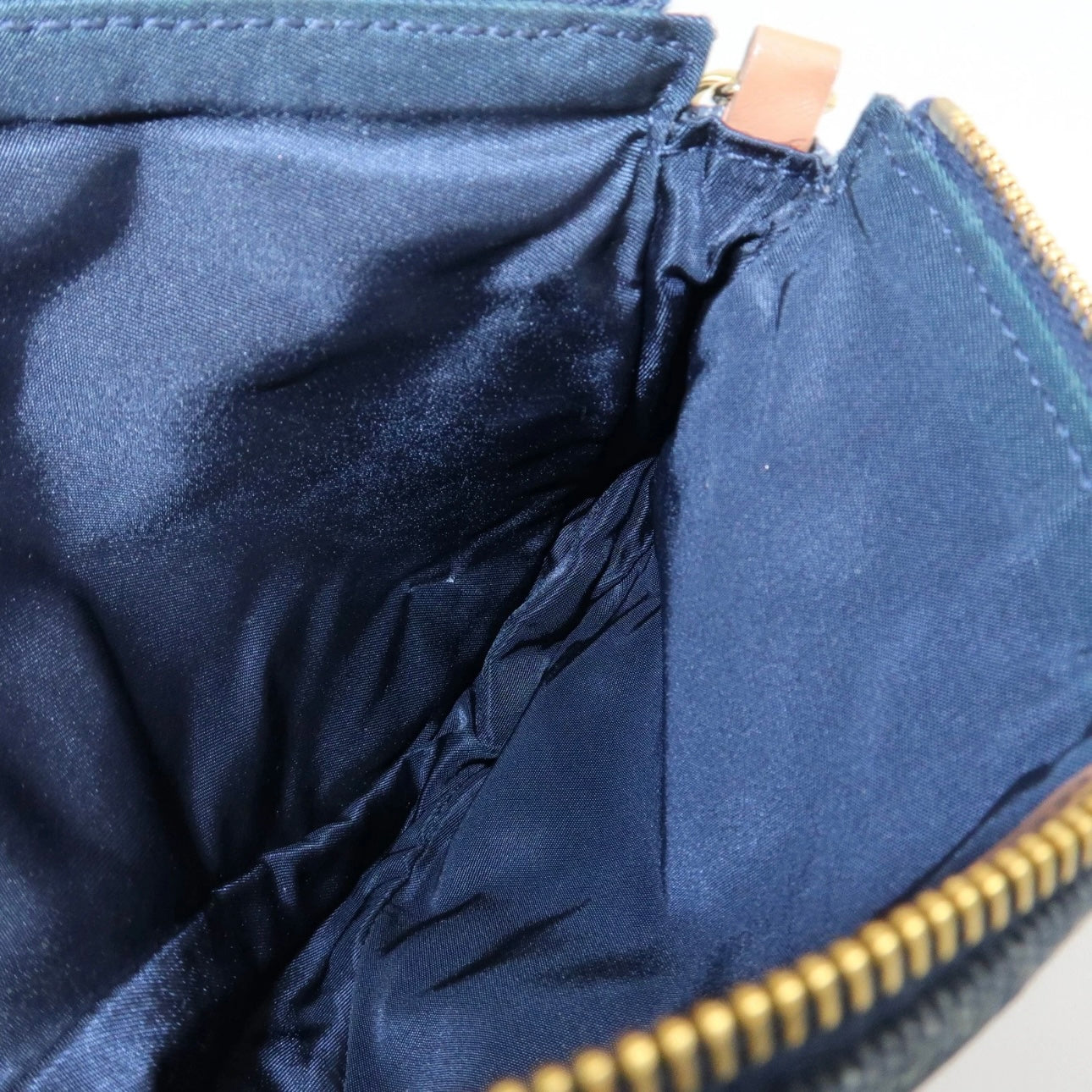 Christian Dior Saddle Pouch Denim Leather Hand Bag Shoulder Bag Indigo