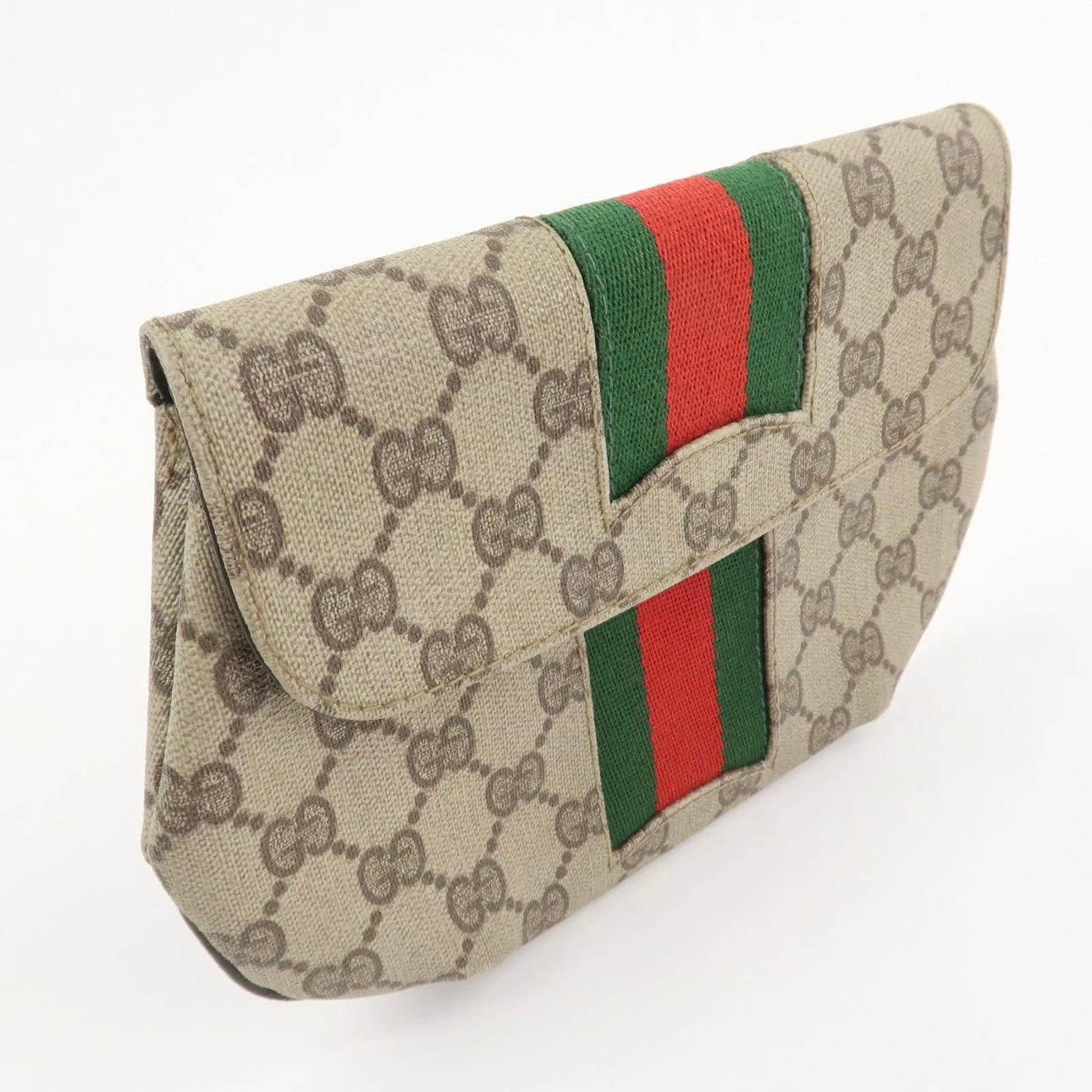 GUCCI GG Supreme Cosmetic Pouch Clutch Bag