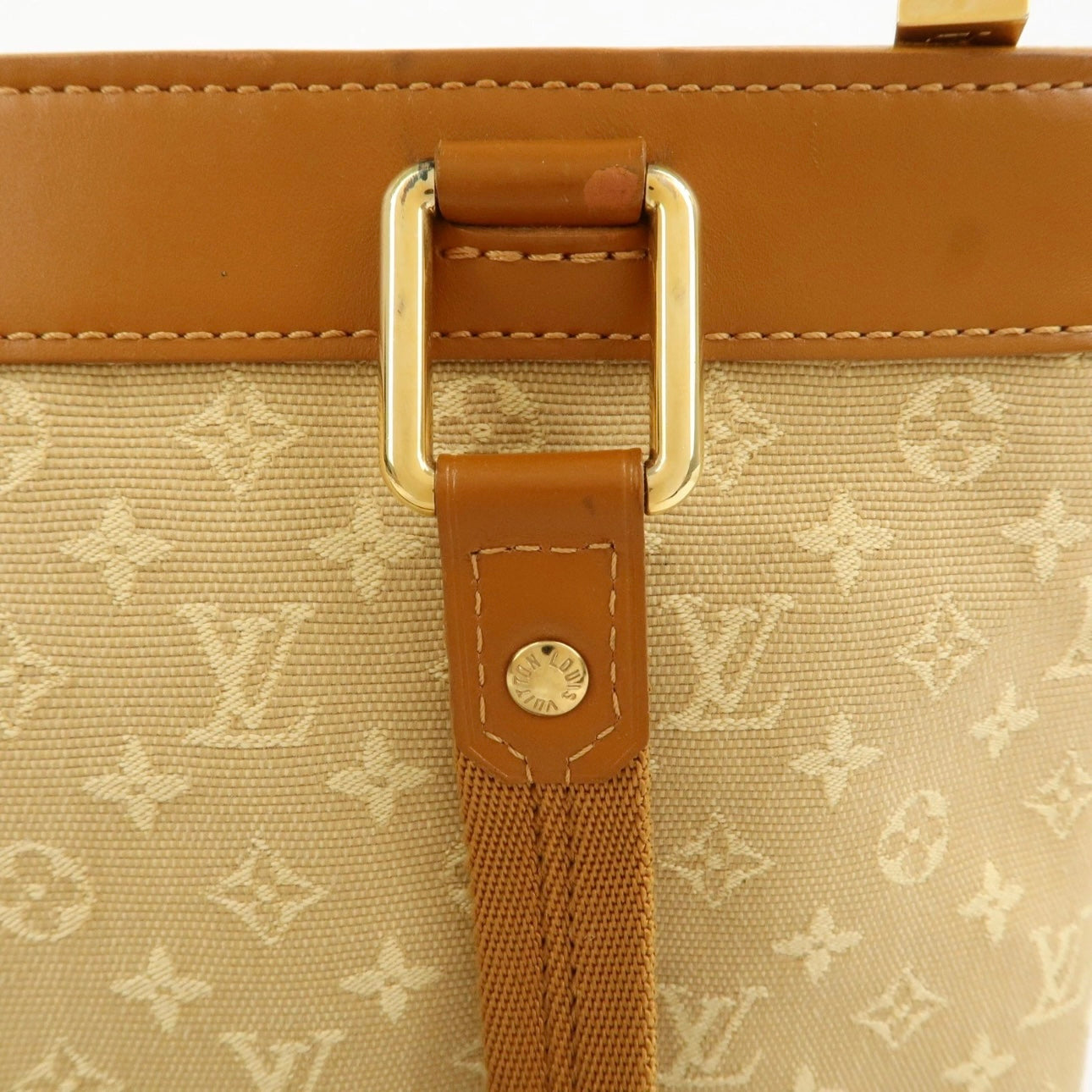 Louis Vuitton Monogram Mini Lucille PM Hand Bag Beige