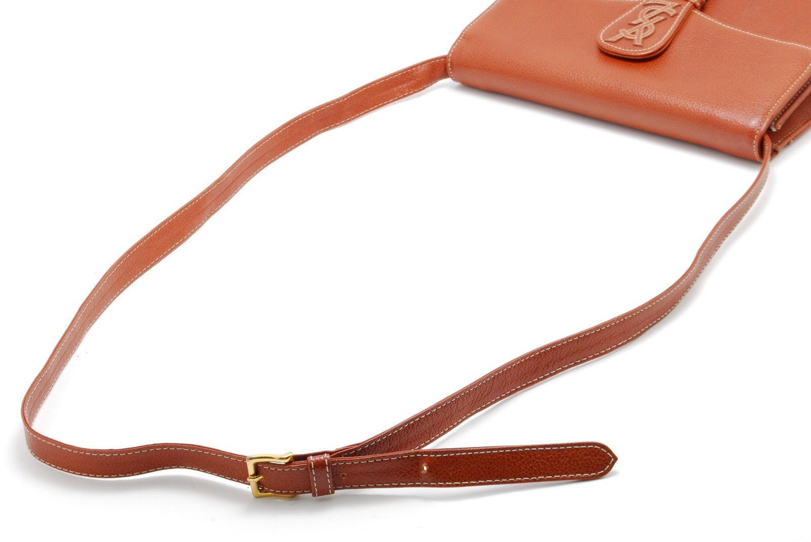 Yves Saint Laurent Shoulder Tote Stitch Bag - Brown, Leather