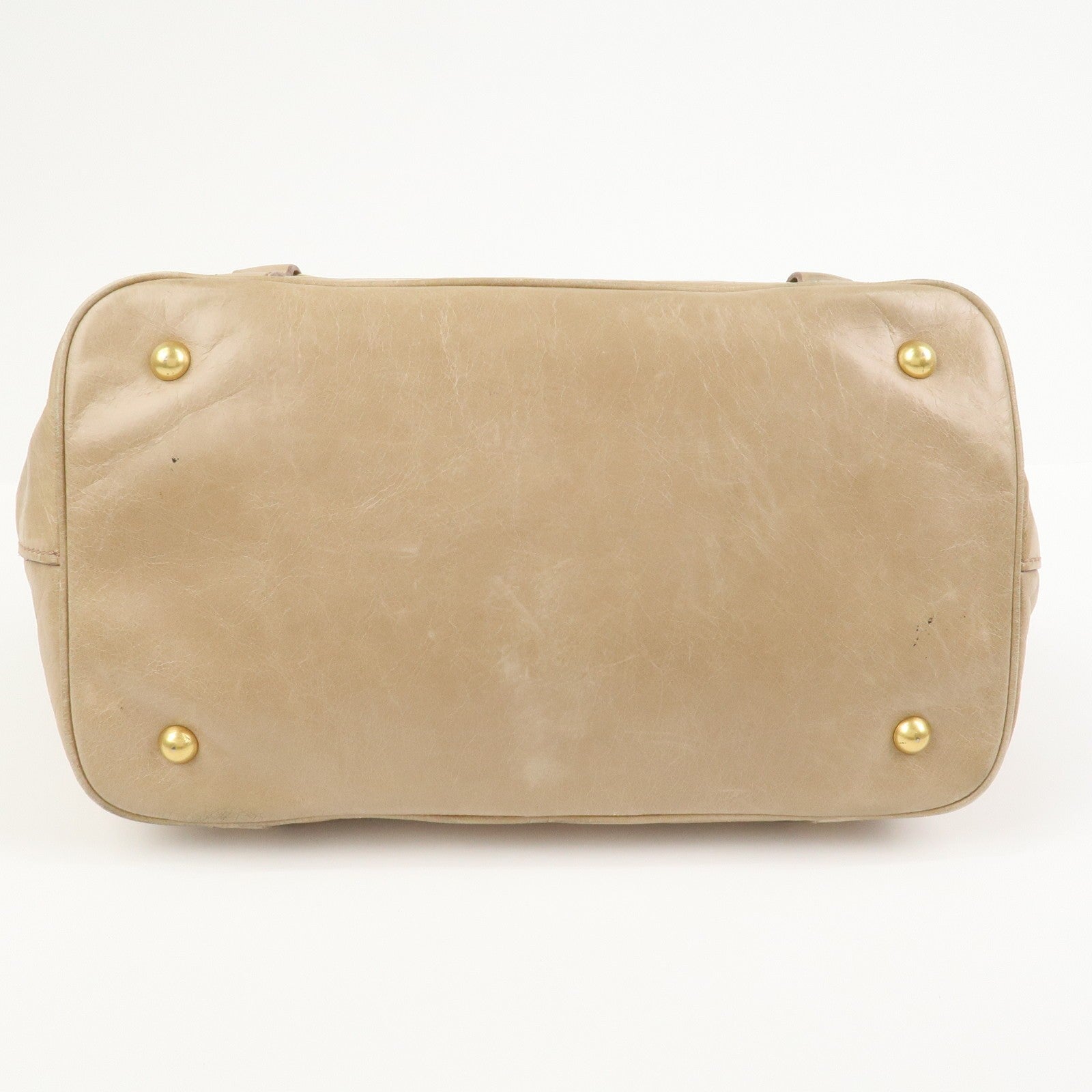 Miu Miu 2Way Hand Bag - Beige, Leather